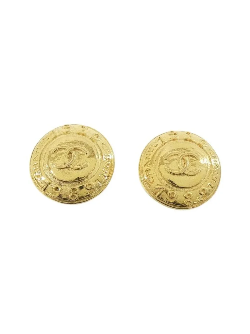 Chanel Vintage Earrings Gold